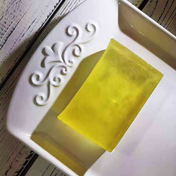 Sunny yellow bar soap - a refreshing burst of citrus
