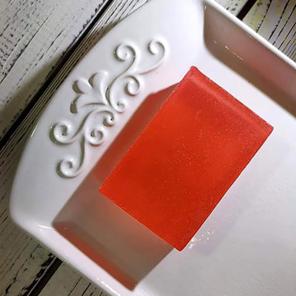 Raspberry Lemonade Moisturizing Bar Soap | Refreshing Coral Pink  bar.