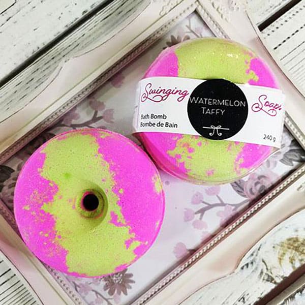 Donut Bath Bomb - Watermelon Taffy Scent