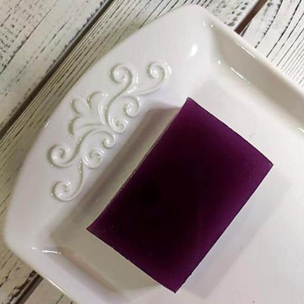 Enticing and captivating, our deep purple Blackberry Sangria bar soap is a luxurious treat for your senses