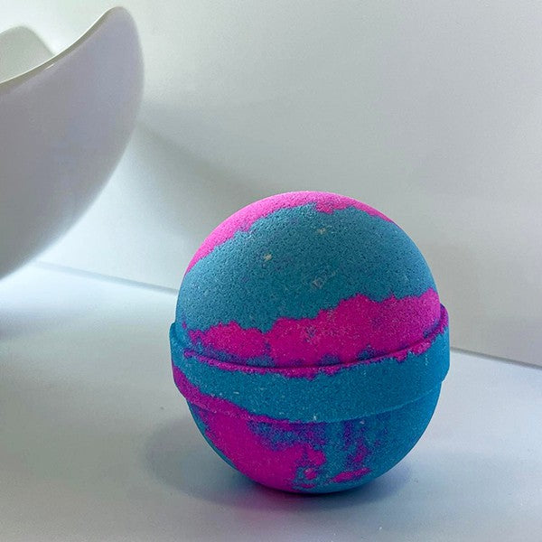 Round Bath Bomb - Cotton Candy Scented for Sweet Bathing