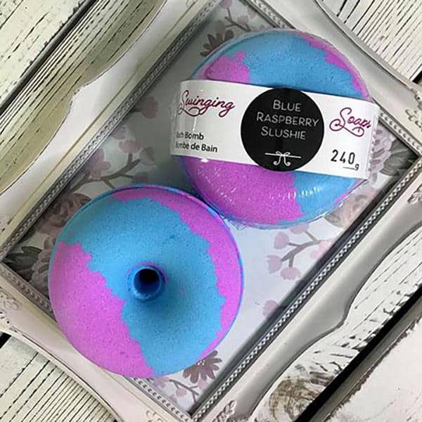 Bath Bomb: Bursting with Fun - Blue Raspberry Slushie Donut