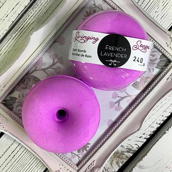 Indulge in Fun & Relaxation: French Lavender Donut Bath Bomb