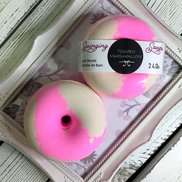 Bath Bomb Donut - Toasted Marshmallow Scent