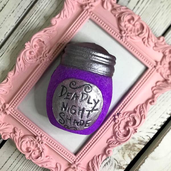 Halloween Bath Bomb - Sally's Potion - Enchanting Apothecary Jar Bath Bomb - Deadly Night Shade Label, Haunting Amethyst Hues