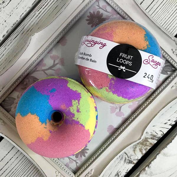 Fruit Loops Donut Bath Bomb - Colorful and fun for your bath!