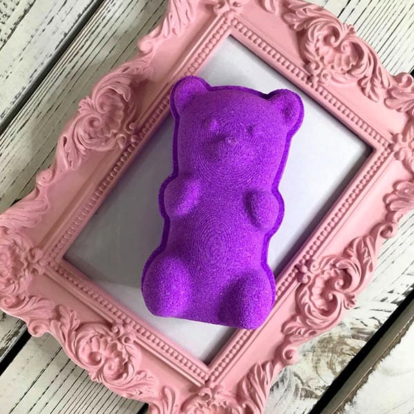 Purple gummy bear bath bomb - Galactic Grape scented gummy bear bath bomb