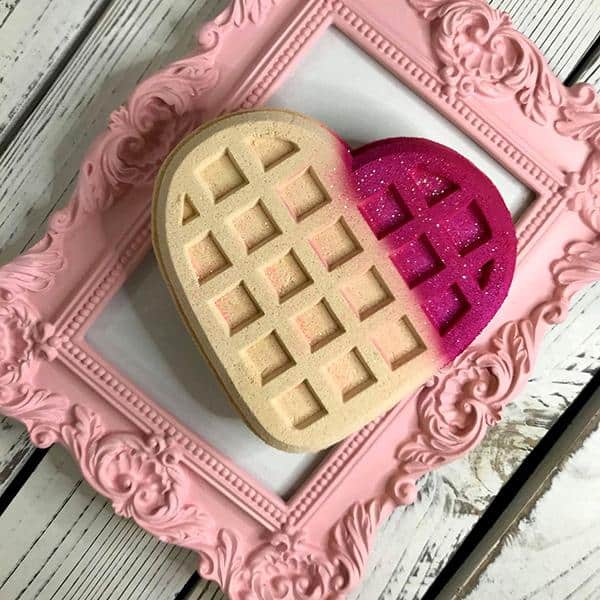 Waffle Heart Shaped Bath Bomb