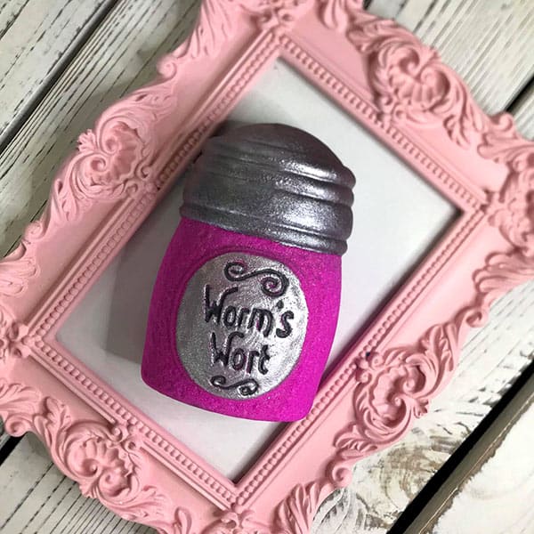 Halloween Bath Bomb - Sally's Potion - Enchanting Apothecary Jar Bath Bomb - Spellbinding Apothecary Jar - Worm's Wort Label, Sunset Tones